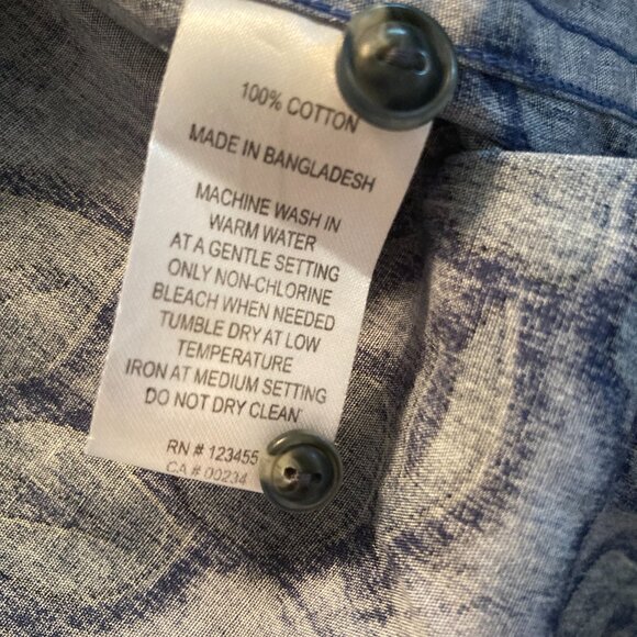 Hudson North Hawaiian Print  Cotton Casual Mens Dress Shirt - EUC - Picture 6 of 6